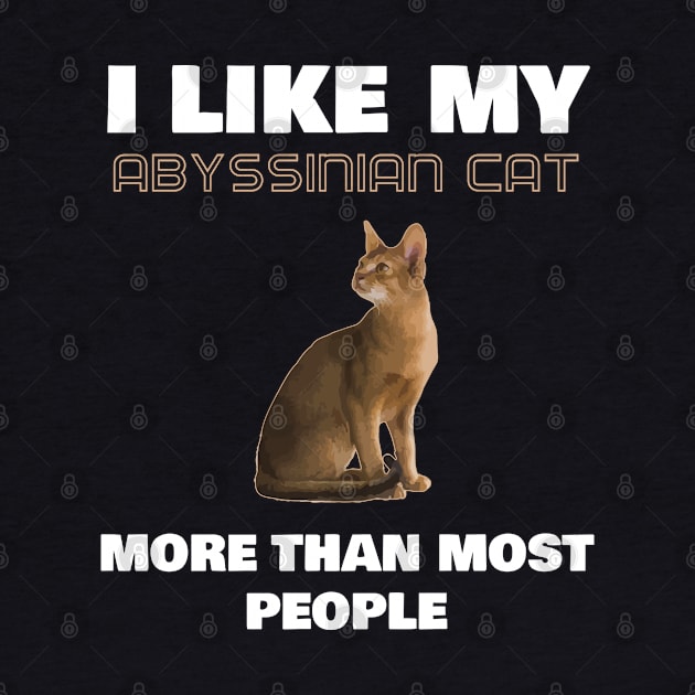 I Like My Abyssinian Cat More Than Most People by AmazighmanDesigns